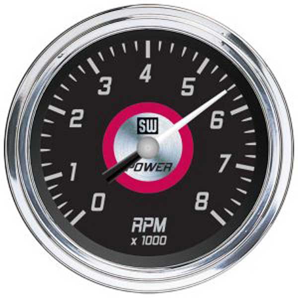 82845 - Stewart Warner Power Series Tachometer 0-8000 RPM