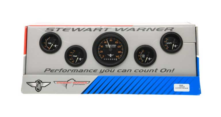 838466 - Stewart Warner 5 Gauges Kit Aviator Series