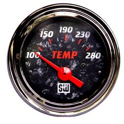 838475 - Stewart Warner Water Temperature Gauge electrical 100-280F Forged Carbon Series