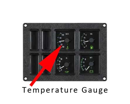 880124 - Stewart Warner Temperature Gauge BT2 for 4 GC Panel Horizonal