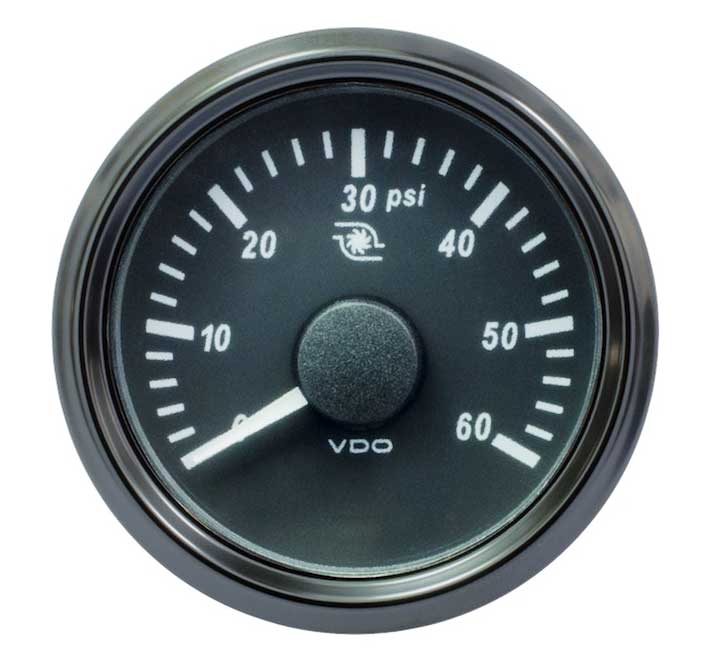 A2C3833470001 - VDO SingleViu Turbo Pressure Gauge 60PSI