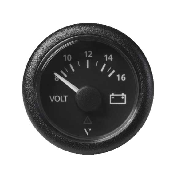 A2C59512545 - Veratron VL Voltmeter 8-16V Black