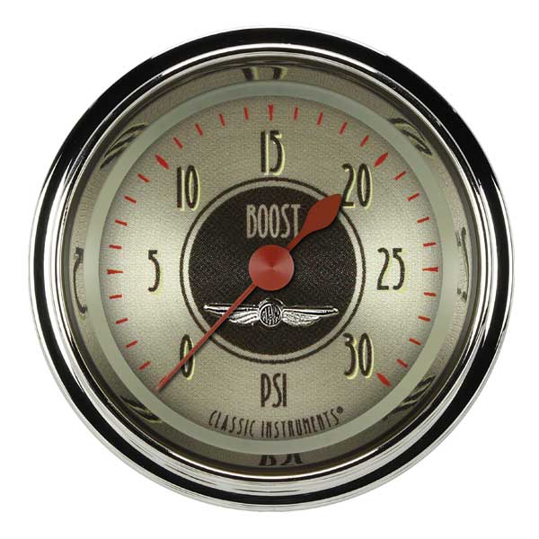 AN142SHC - Classic Instruments All American Nickel Boost Gauge 30PSI