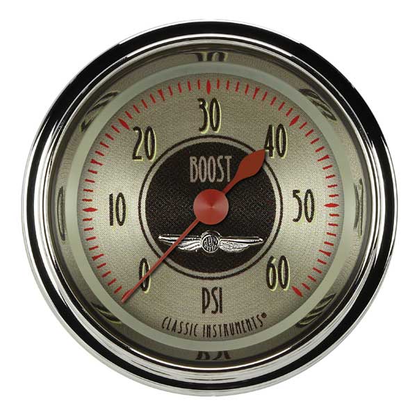 AN143SHC - Classic Instruments All American Nickel Boost Gauge 60PSI