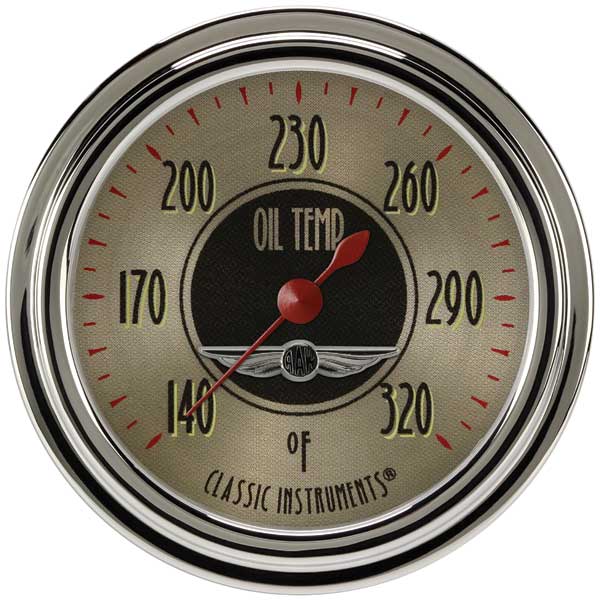 AN328SLC - Classic Instruments All American Nickel OIL Temperature Gauge