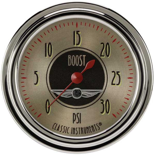 AN342SLC - Classic Instruments All American Nickel Boost Gauge 30PSI