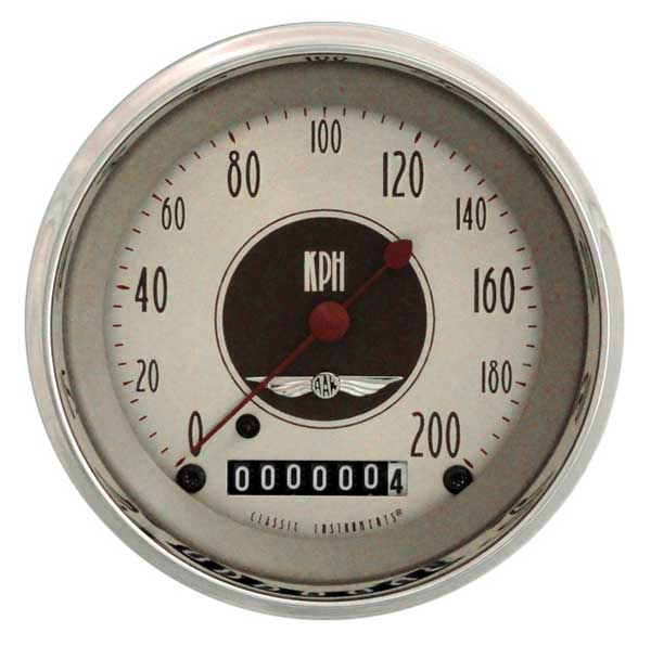 AN59SHC - Classic Instruments All American Nickel Speedometer 200 kph