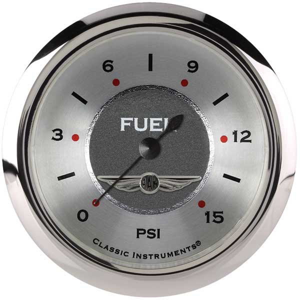 AW345SRC - Classic Instruments All American Fuel Pressure Gauge 15PSI