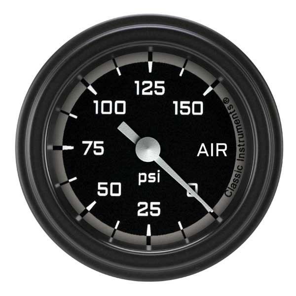 AX118GBLF - Classic Instruments AutoCross Gray Air Pressure Gauge 150PSI