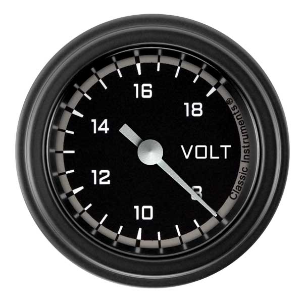 AX130GBLF - Classic Instruments AutoCross Gray Volts Gauge