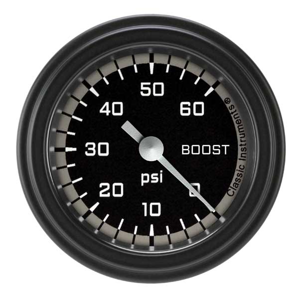 AX143GBLF - Classic Instruments AutoCross Gray Boost Gauge 30PSI