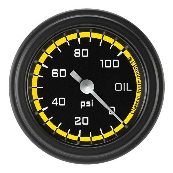 AX181YBLF - Classic Instruments AutoCross Yellow Brake Pressure