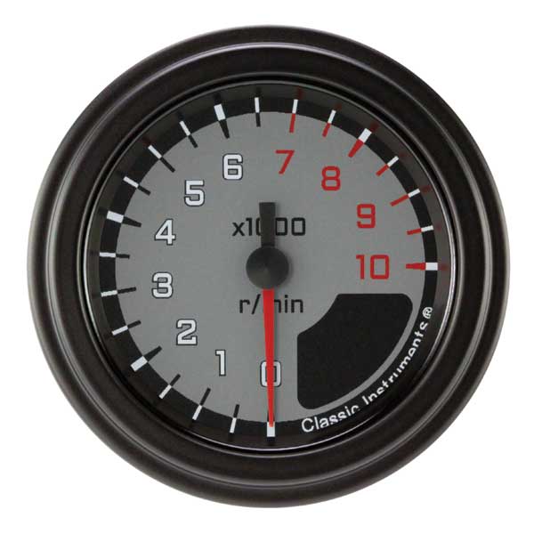 AX183GBLF - Classic Instruments AutoCross Gray Oil Pressure Gauge 100PSI