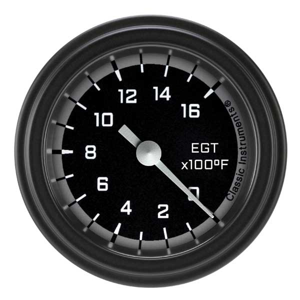 AX198GBLF - Classic Instruments AutoCross Gray Exhaust Gas Temperature Gauge