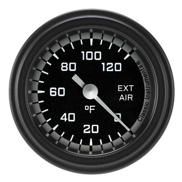 AX199GBLF - Classic Instruments AutoCross Gray Outside Air Temperature Gauge