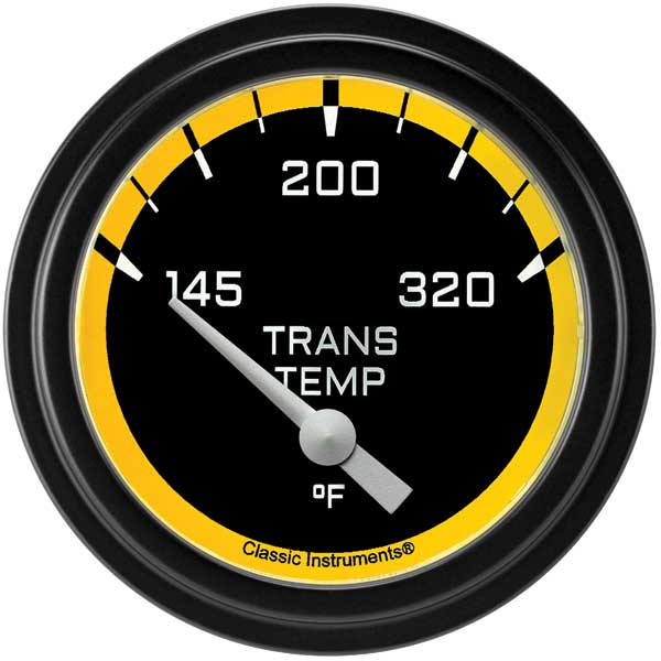 AX227YBLF - Classic Instruments AutoCross Yellow Transmission Temperature Gauge