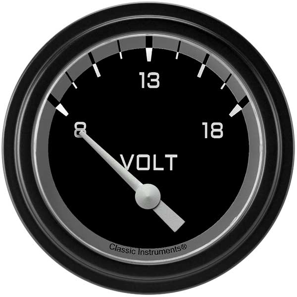 AX230GBLF - Classic Instruments AutoCross Gray Volts Gauge