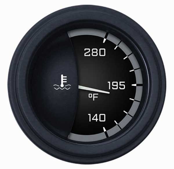 AX26GBLF - Classic Instruments AutoCross Gray Water Temperature Gauge