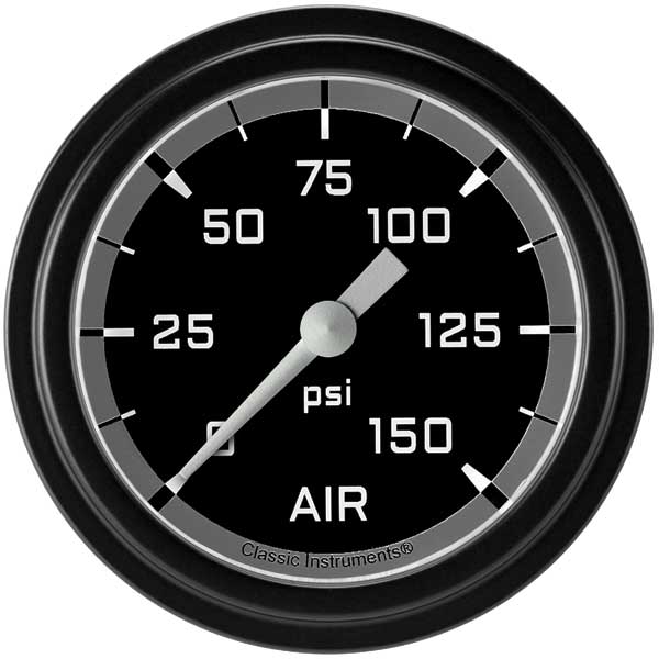 AX318GBLF - Classic Instruments AutoCross Gray Air Pressure Gauge 150PSI