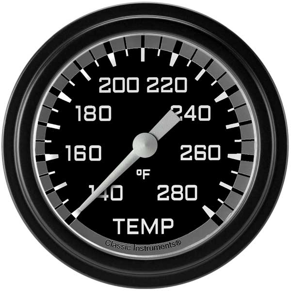 AX326GBLF-02 - Classic Instruments AutoCross Gray Water Temperature Gauge