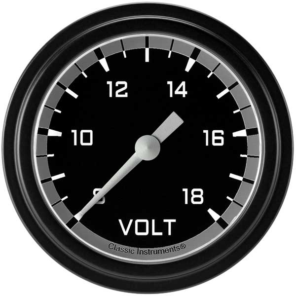 AX330GBLF - Classic Instruments AutoCross Yellow Volts Gauge