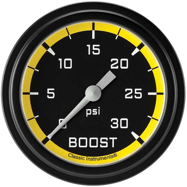 AX342YBLF - Classic Instruments AutoCross Gray Boost Gauge 30PSI