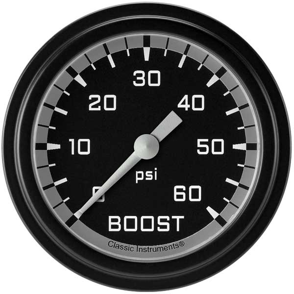 AX343GBLF - Classic Instruments AutoCross Yellow Boost Gauge 30PSI