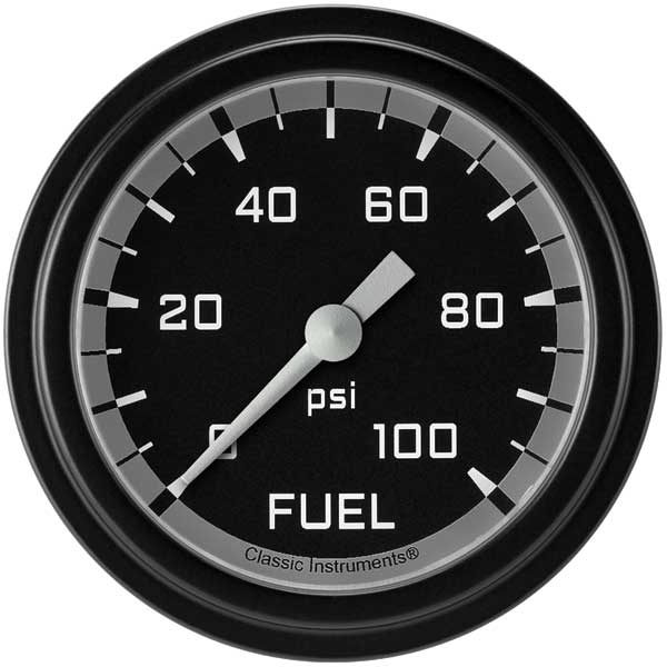 AX346GBLF - Classic Instruments AutoCross Yellow Fuel Pressure Gauge 15PSI