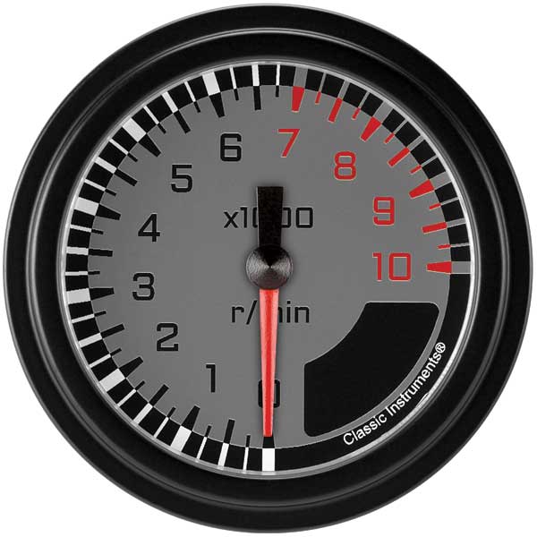 AX383GBLF - Classic Instruments AutoCross Gray Tachometer