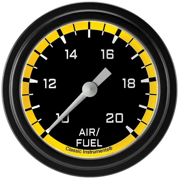 AX394YBLF - Classic Instruments AutoCross Yellow Air-Fuel Ratio Gauge