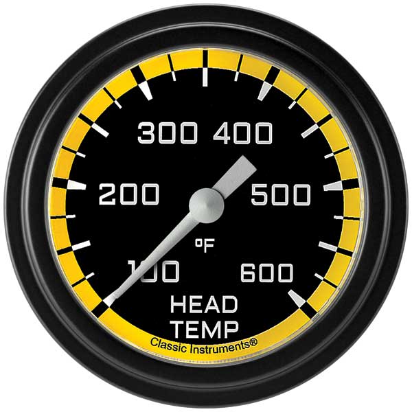 AX397YBLF - Classic Instruments AutoCross Yellow Cylinder Head Temperature Gauge