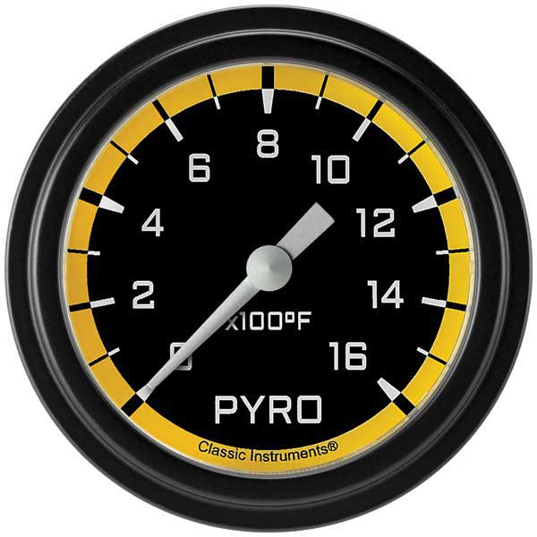 AX398YBLF - Classic Instruments AutoCross Yellow Exhaust Gas Temperature Gauge