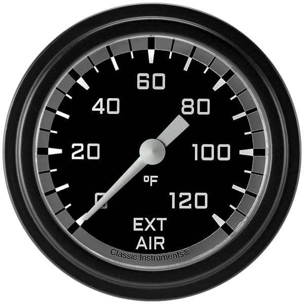 AX399GBLF - Classic Instruments AutoCross Gray Outside Air Temperature Gauge