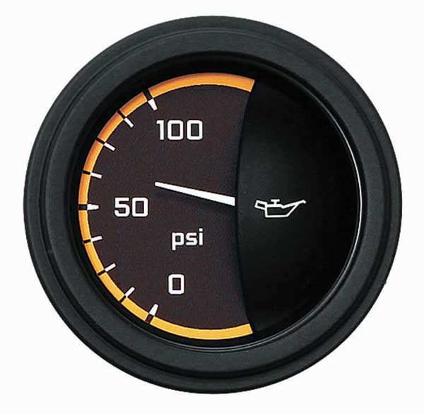 AX81YBLF - Classic Instruments AutoCross Yellow Oil Pressure Gauge