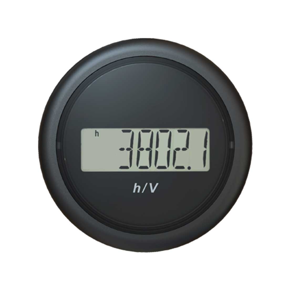B00005302 - Veratron VL Engine Hour Counter + Voltmeter With LCD Black