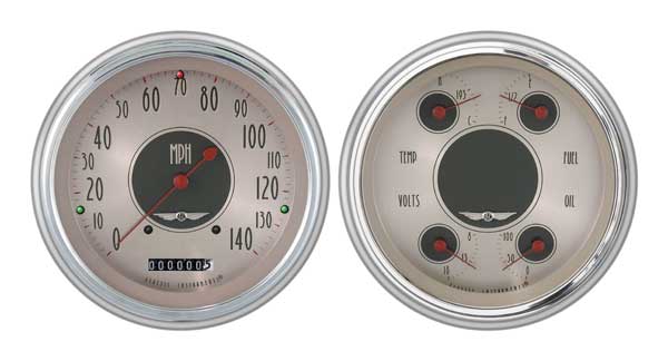 CH51AN52 - Classic Instruments 1951-52 Chevy Car Package All American Nickel Speedometer Quad
