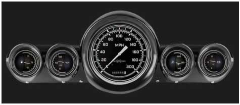 CH59AXG54 - Classic Instruments 1959-60 Full Size Chevy Package AutoCross Gray 140mph Speedometer