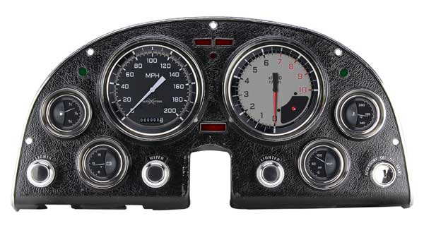 CO63AXG - Classic Instruments '63-'67 Corvette Package AutoCross Gray Speedometer Tachometer Fuel Temperature Volts Oil Pressure Gauges