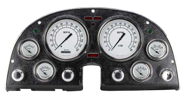 CO63CW - Classic Instruments '63-'67 Corvette Package Classic White Speedometer Tachometer Fuel Temperature Volts Oil Pressure Gauges