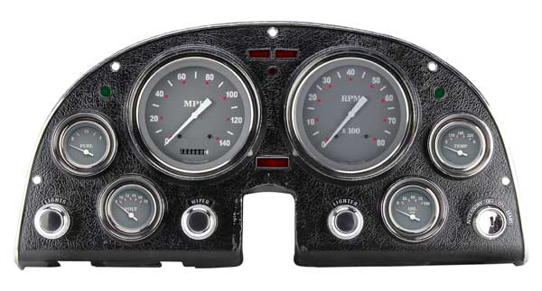 CO63SG - Classic Instruments '63-'67 Corvette Package Silver Gray Speedometer Tachometer Fuel Temperature Volts Oil Pressure Gauges