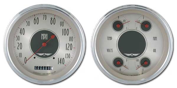 CT47AN52 - Classic Instruments 1947 -'53 Chevy Truck Package All American Nickel Speedometer QUAD