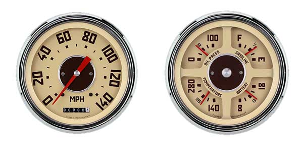 CT47GM52 - Classic Instruments 1947-53 GMC Truck Package Speedometer QUAD