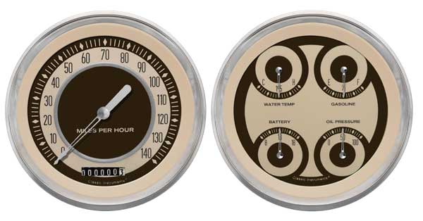 CT47NT52 - Classic Instruments 1947 -'53 Chevy Truck Package Nostalgia VT Speedometer QUAD