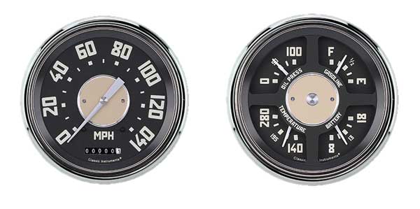 CT47OE52 - Classic Instruments 1947-53 GMC Truck Package Speedometer QUAD