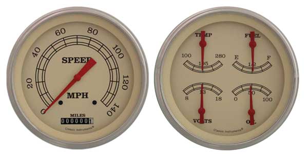 CT47VT52 - Classic Instruments 1947 -'53 Chevy Truck Package Vintage Speedometer QUAD