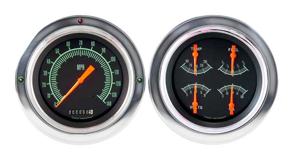 CT54GS52 - Classic Instruments 1954-55 Chevy Car Package G-Stock Series Speedometer Quad