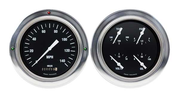 CT54HR52 - Classic Instruments 1954-55 Chevy Car Package Hot Rod Series Speedometer Quad