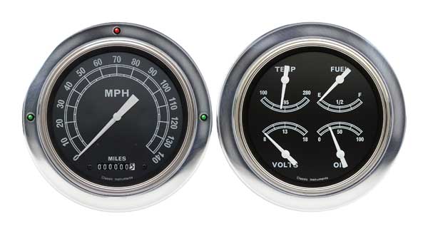 CT54TR52 - Classic Instruments 1954-55 Chevy Car Package Traditional Series Speedometer Quad