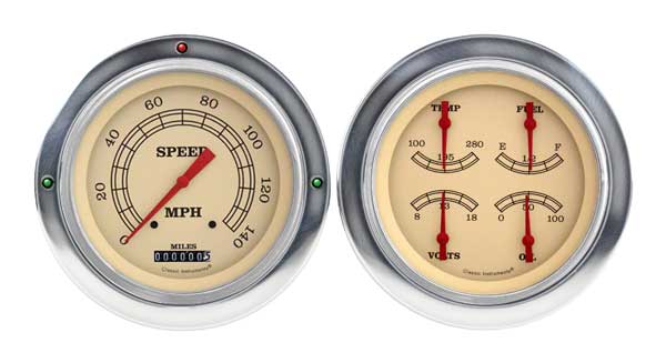 CT54VT52 - Classic Instruments 1954-55 Chevy Car Package Vintage Speedometer Quad