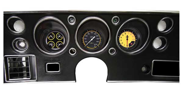 CV70AXY - Classic Instruments 1970-'72 Chevelle SS Package AutoCross Yellow